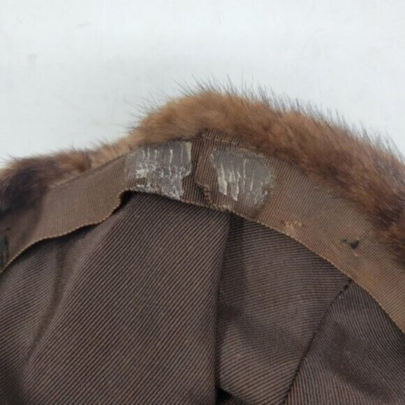 Vintage | Mink Fur Brown Unisex Winter Hat - Picture 4 of 8